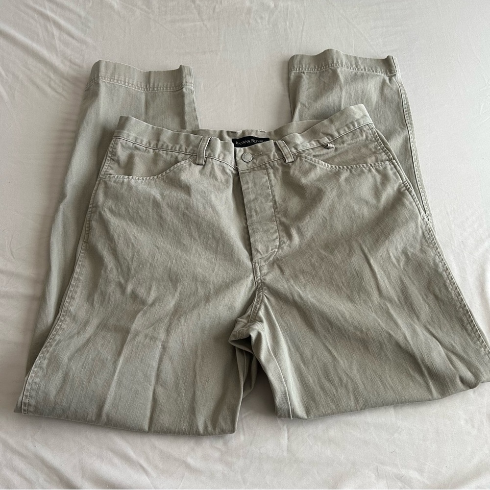 Banana Republic Light Gray Men's Chino Trousers